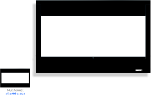 Ekran ramowy Suprema TAURUS Multiformat Matt Grey HD 2280/157